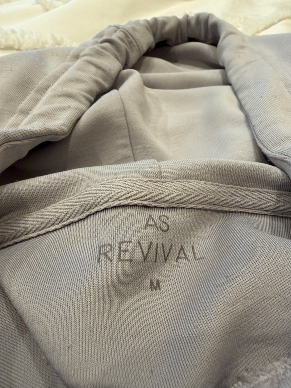 AS Revival Altar'd State Dreamluxe Cropped Hoodie Light Gray Modal Soft M - Picture 11 of 13